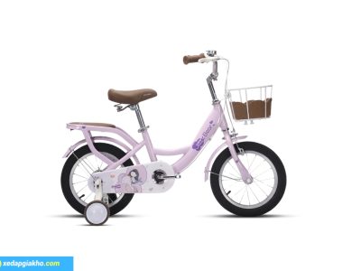 Xe đạp trẻ em bé gái Jazz Bear A-2305 14 inch màu tím