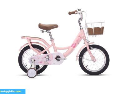 Xe đạp trẻ em bé gái Jazz Bear A-2305 18 inch màu hồng