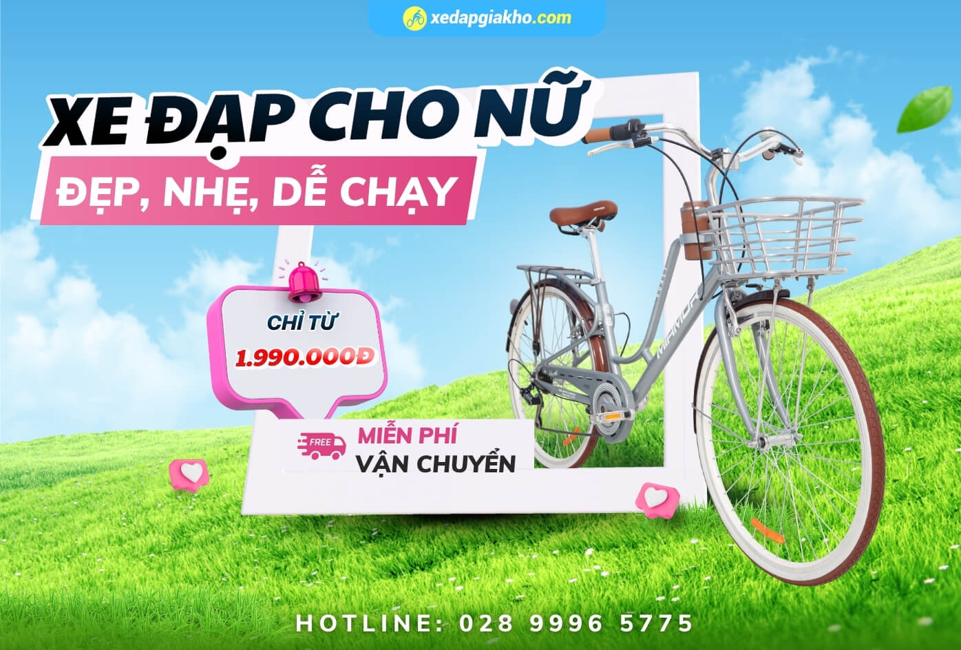 Xe Đạp Giá Kho - #1 Hệ Thống Cửa Hàng Xe Đạp 22 banner xe đạp nữ