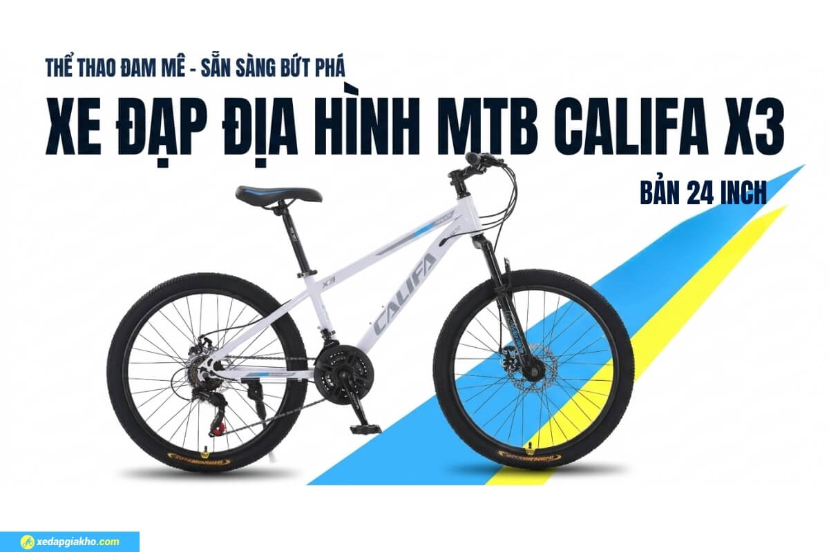 Xe Đạp Địa Hình MTB Califa X3 24 Inch - Phanh Đĩa Cơ 10 Mẫu xe đạp địa hình MTB Califa X3 24 inch chất lượng