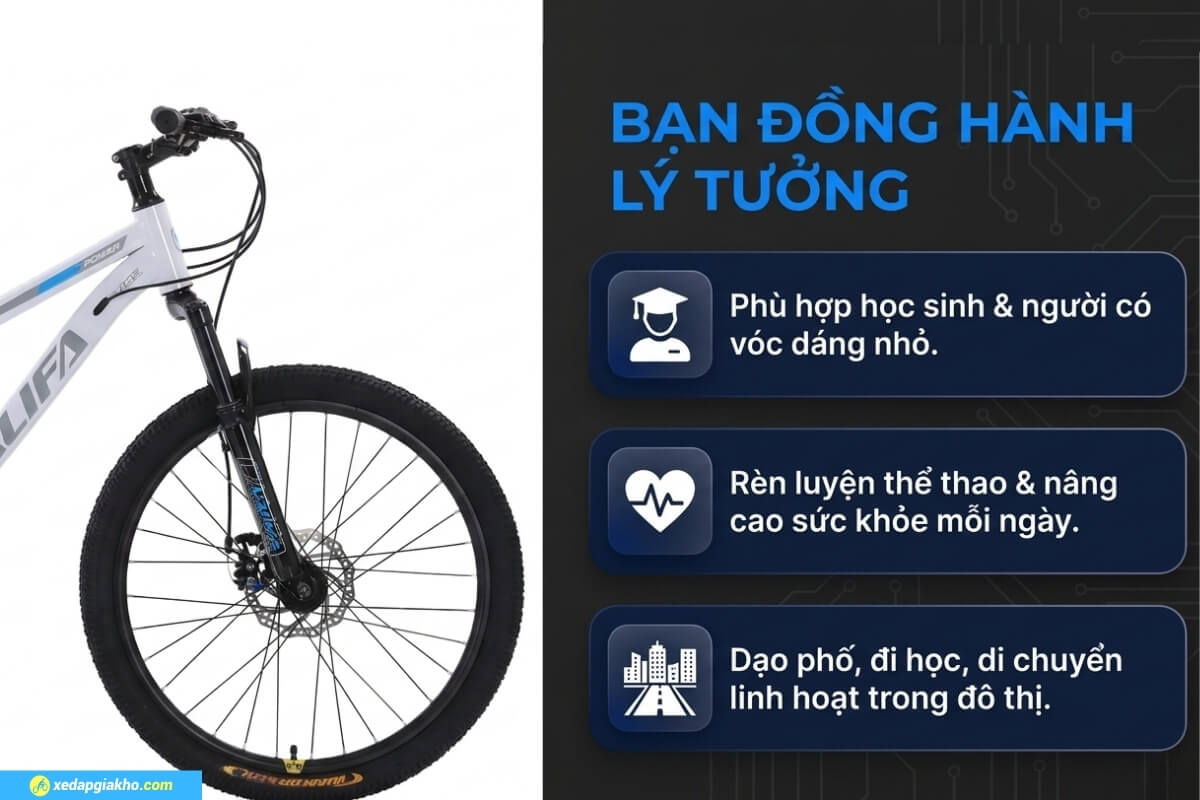 Xe Đạp Địa Hình MTB Califa X3 24 Inch - Phanh Đĩa Cơ 18 Phù hợp cho học sinh, sinh viên di chuyển hằng ngày