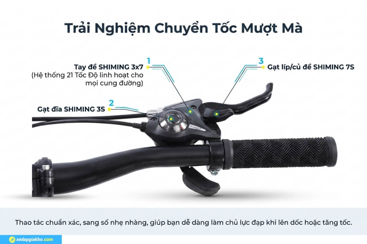 Xe Đạp Địa Hình MTB Califa X5 26 Inch 15 Tay đề xe đạp thể thao địa hình califa x5 26 inch
