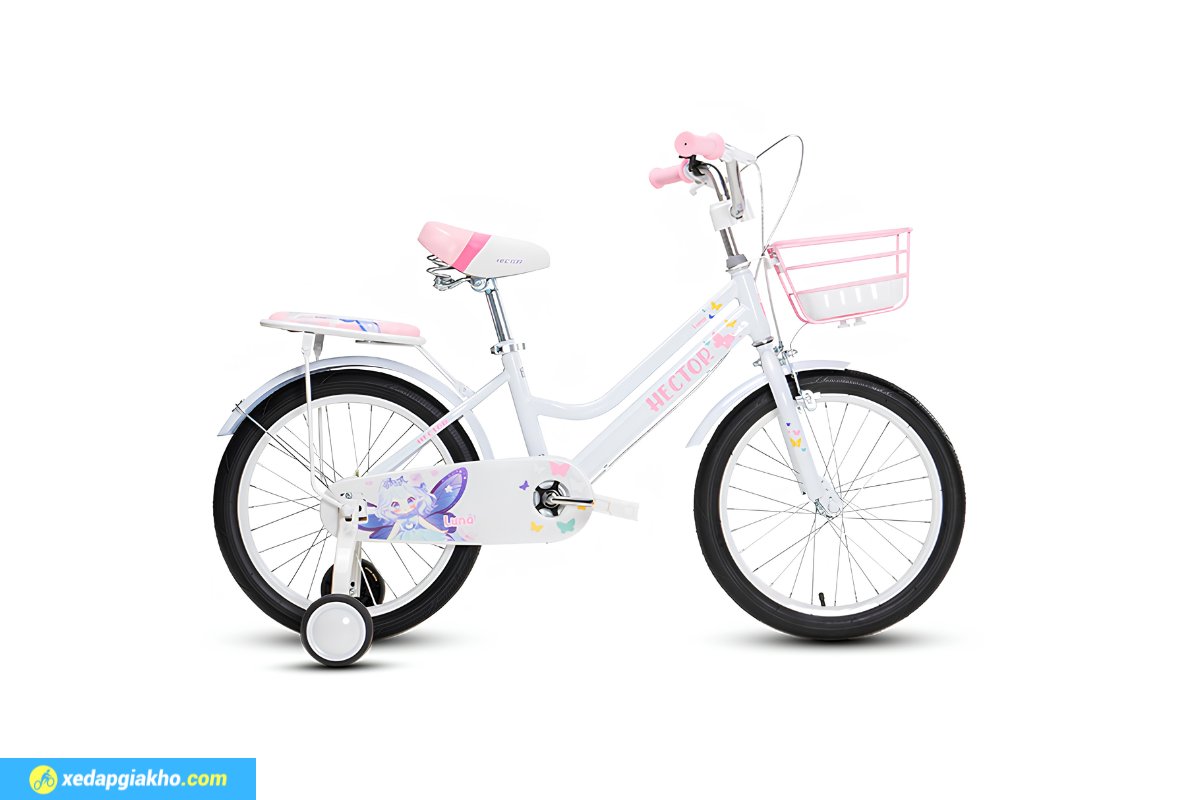 Xe đạp bé gái 18 inch phù hợp bé mới tập đi
