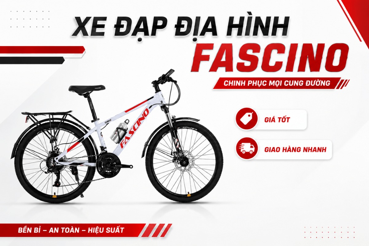 Xe đạp địa hình Fascino chính hãng, giá tốt, thiết kế năng động