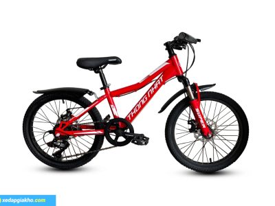 Xe Đạp Địa Hình Trẻ Em Thống Nhất Super 20 Inch – Phanh Đĩa cơ 6 Xe đạp địa hình trẻ em Thống Nhất Super 20 inch màu đỏ