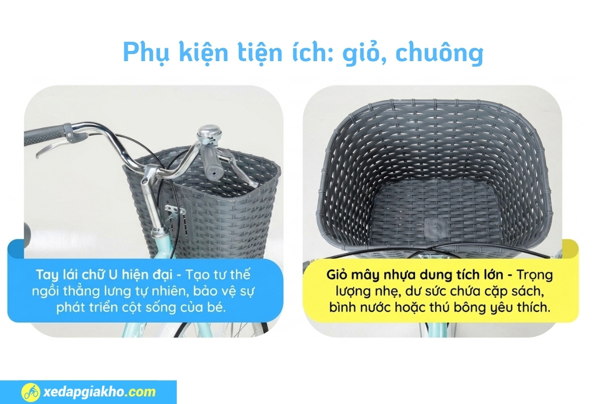 Xe Đạp Trẻ Em Hector Lona 1 20 Inch 12 Các trang bị tiện lợi cho bé của xe đạp Hector Luna