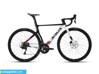 Xe đạp đua Sava EX8 SL màu trắng ghi