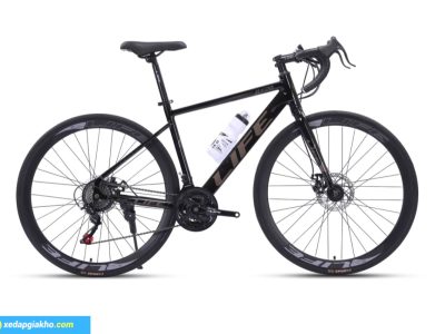 Xe Đạp Đua Life RX20 - Phanh Đĩa Cơ 8 Xe đạp đua Life RX20 màu đen vàng đồng