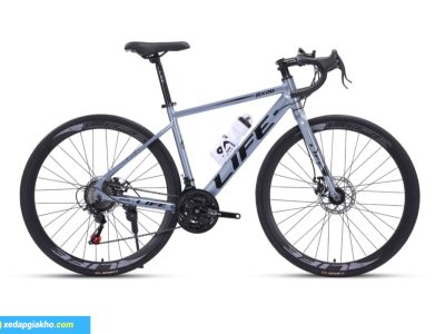 Xe Đạp Đua Life RX20 - Phanh Đĩa Cơ 7 Xe đạp đua Life RX20 màu ghi sáng đen