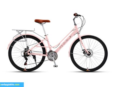Xe Đạp Nữ QT Bike City V26 26 Inch - Khung Nhôm 6 Xe đạp nữ QT Bike City V26 26 inch màu hồng