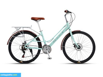 Xe Đạp Nữ QT Bike City V26 26 Inch - Khung Nhôm 7 Xe đạp nữ QT Bike City V26 26 inch màu xanh
