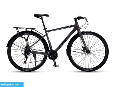 Bánh 700C lăn ổn định, phù hợp đi phố và tập thể dục.