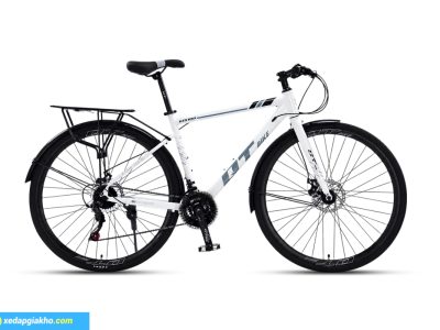 Xe đạp Touring QT Bike GTS100 khung nhôm, màu trắng