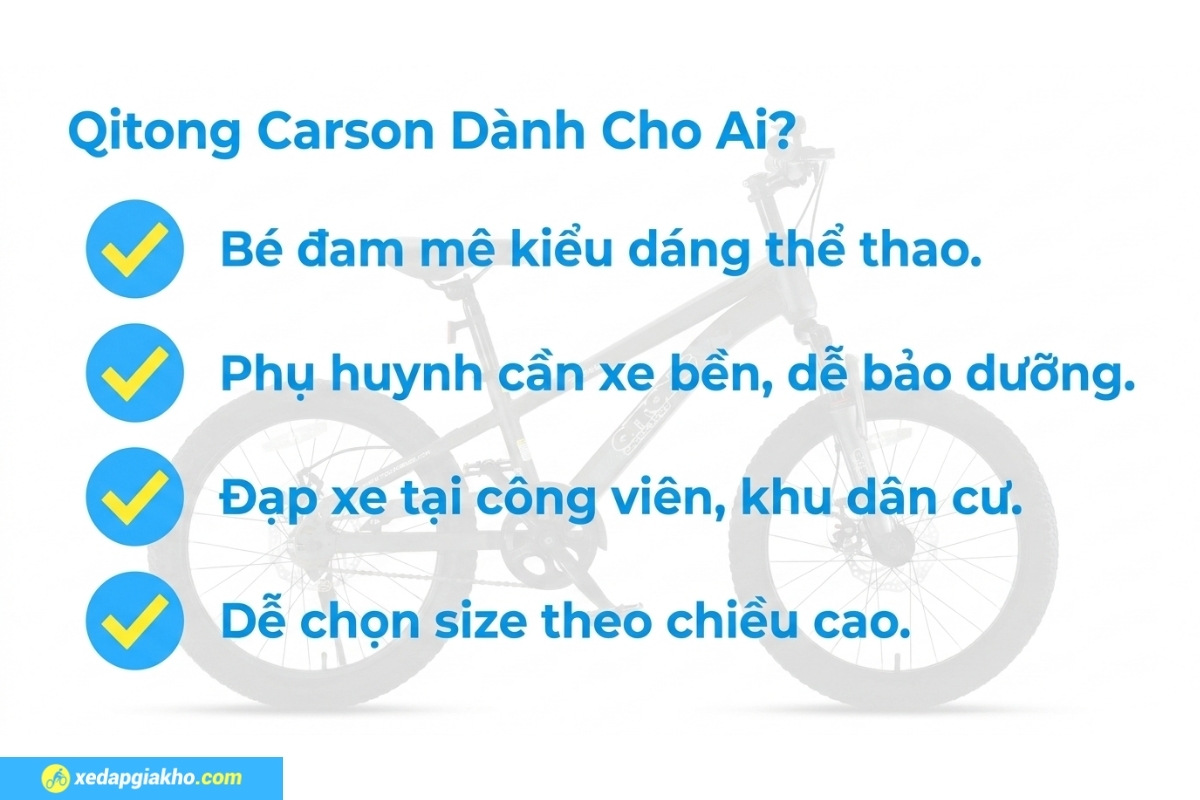 Xe Đạp Địa Hình Trẻ Em Qitong Carson 22 Inch 13 Xe Qitong Carson là lựa chọn lý tưởng cho các bé