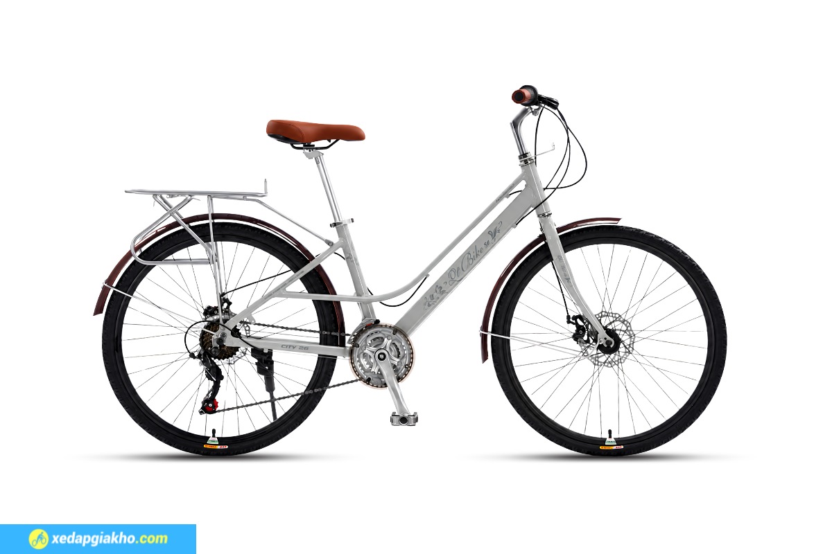 Xe Đạp Nữ QT Bike City V26 26 Inch - Khung Nhôm 16 Xe sử dụng phanh đĩa cơ có độ nhạy cao