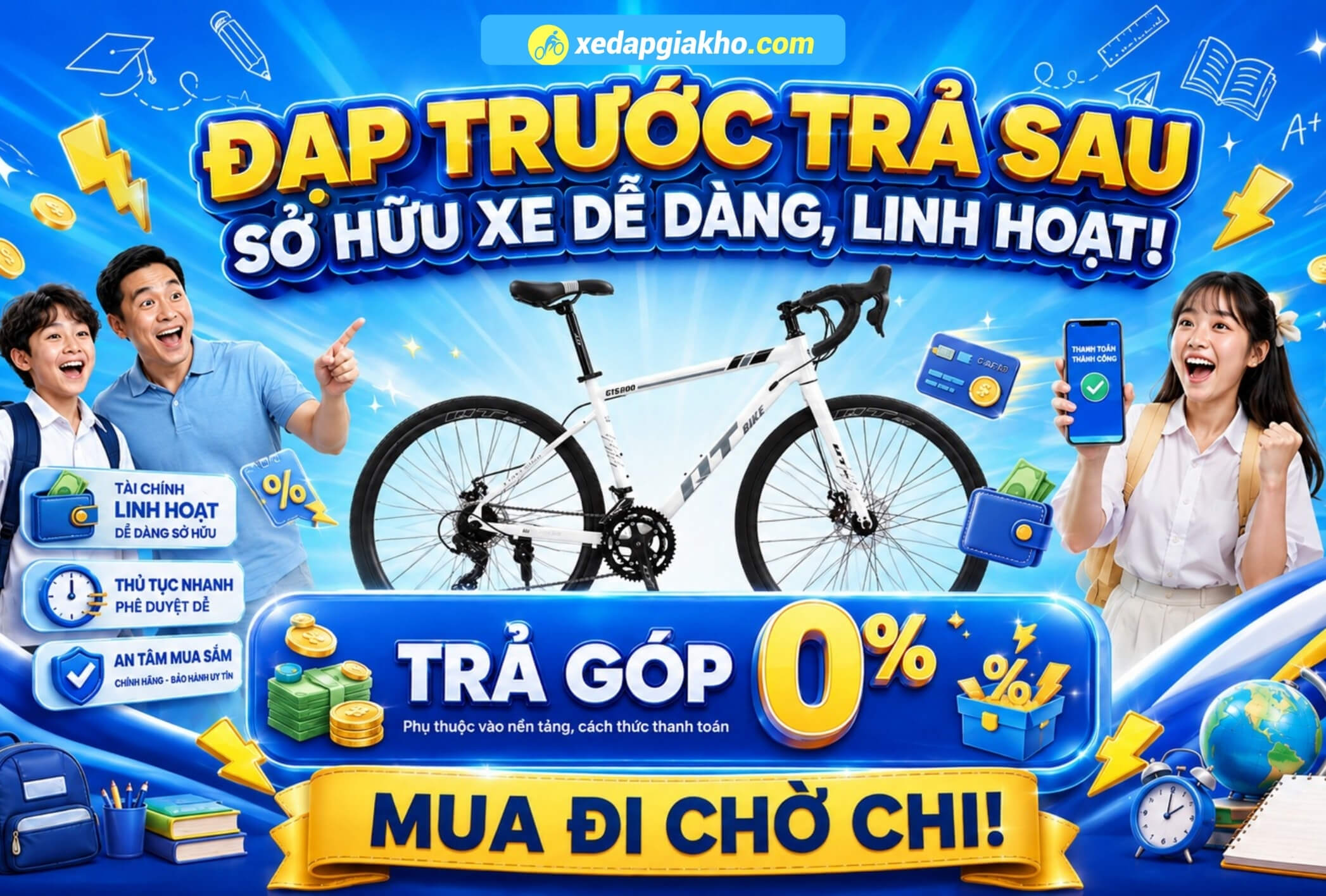 Xe Đạp Giá Kho - #1 Hệ Thống Cửa Hàng Xe Đạp 23 Mua xe đạp trả góp ưu đãi năm học mới