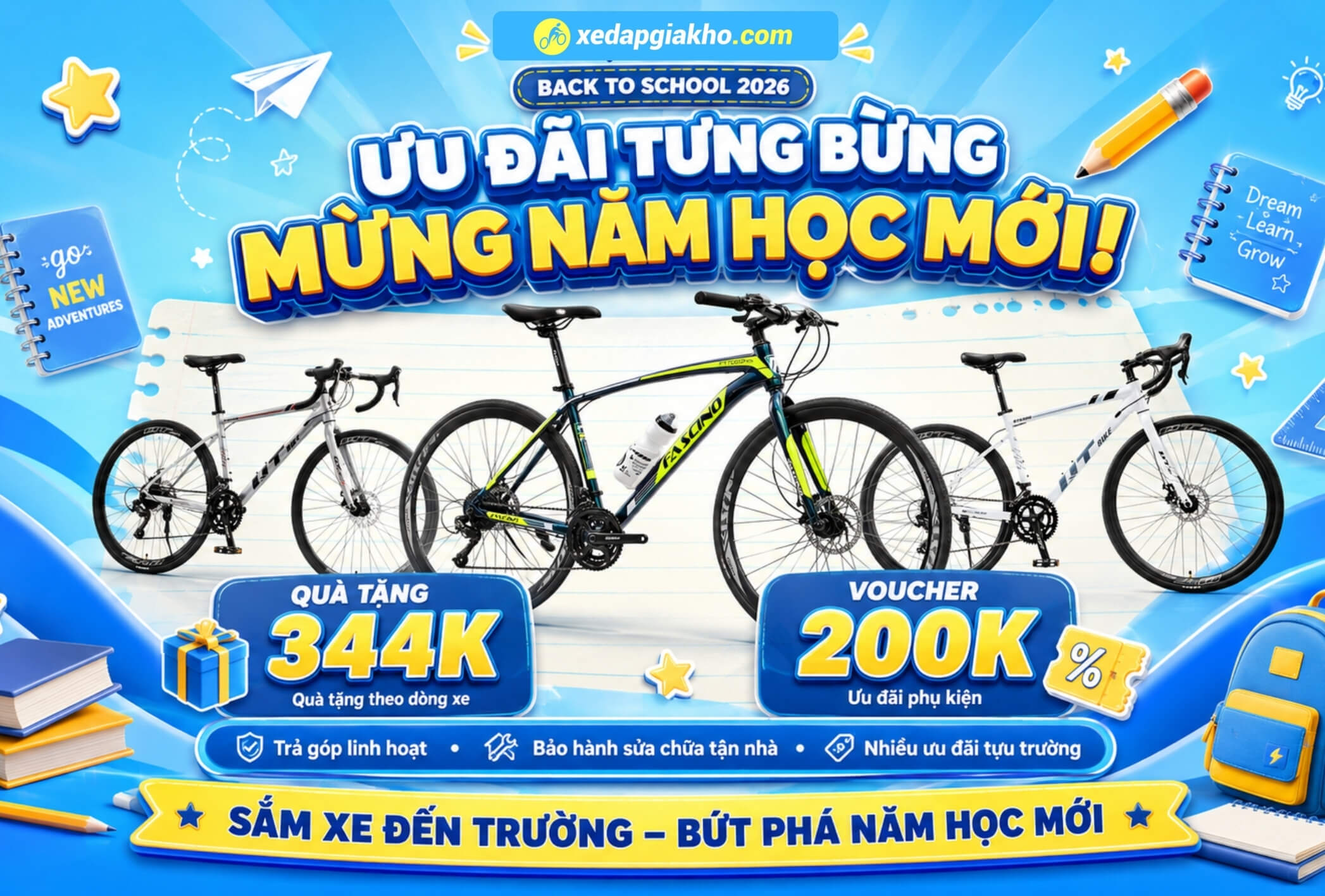 Xe Đạp Giá Kho - #1 Hệ Thống Cửa Hàng Xe Đạp 21 Xe đạp ưu đãi năm học mới