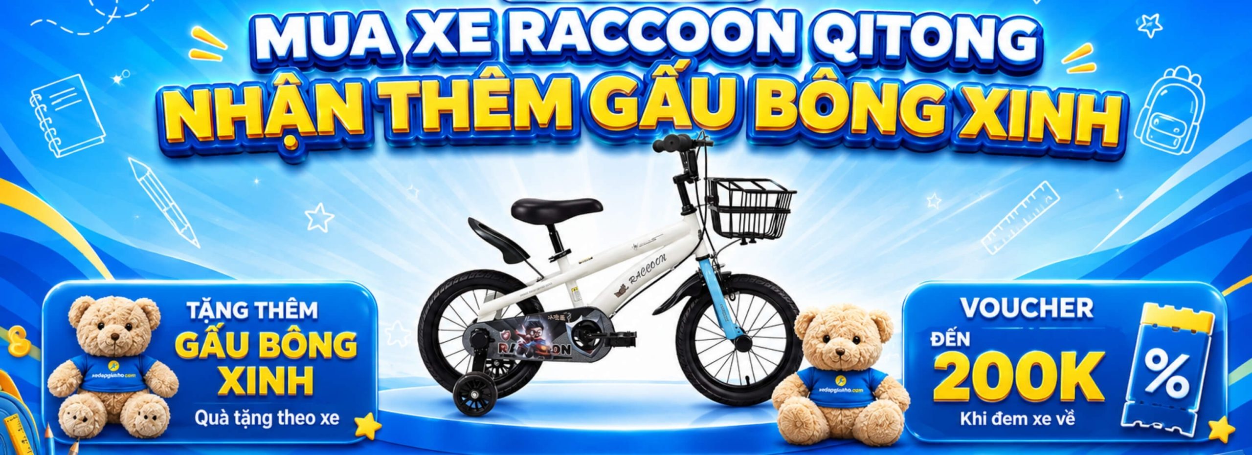 Xe Đạp Giá Kho - #1 Hệ Thống Cửa Hàng Xe Đạp 124 Banner xe đạp trẻ em ưu đãi