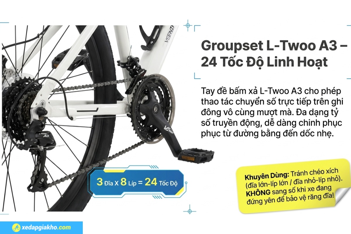 Xe Đạp Địa Hình MTB Veleon V-985pro TP27.5 27.5 Inch 12 Bộ truyền động 24 tốc độ mượt mà