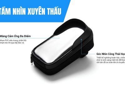 Túi Treo Xe Đạp Raca S6 - Cao Cấp Chống Nước 7 ngăn đựng điện thoại riêng biệt mang lại sự tiện lợi