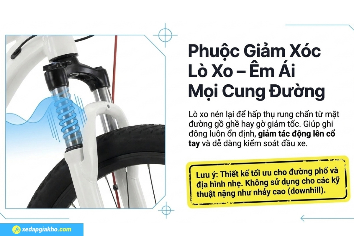 Xe Đạp Địa Hình MTB Veleon V-985pro TP27.5 27.5 Inch 10 Phuộc xe Veleon V-985pro TP27.5 27.5 inch hấp thụ rung chấn tốt
