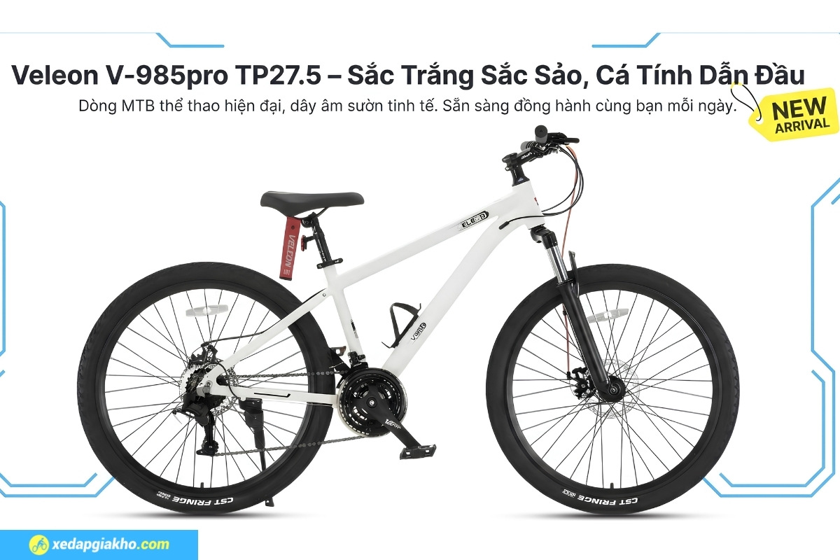 Xe Đạp Địa Hình MTB Veleon V-985pro TP27.5 27.5 Inch 8 Xe đạp Veleon V-985pro TP27.5 27.5 inch thiết kế thể thao, khỏe khoắn