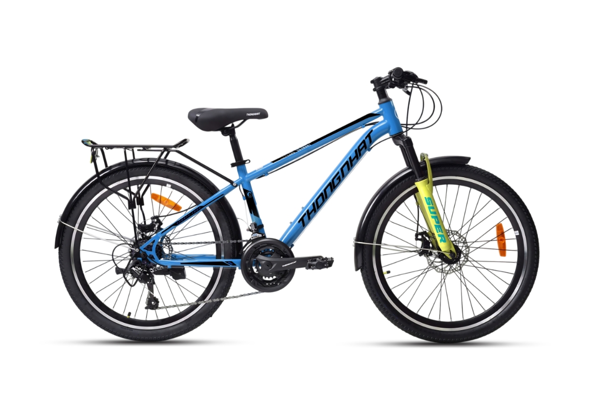 xe đạp địa hình MTB thống nhất super 24s 24 inch màu xanh
