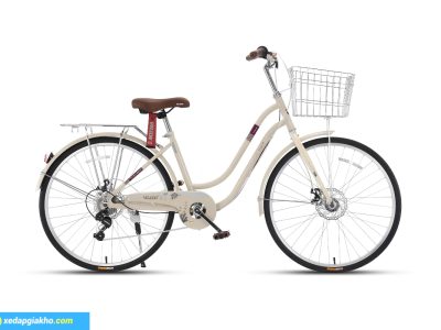 Xe Đạp Nữ Veleon V-T603 Pretty 26 Inch 6 Xe đạp nữ Veleon V-T603 Pretty 26 inch màu xanh kem