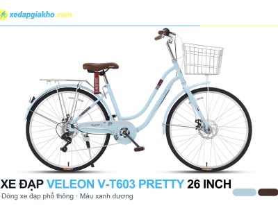 Xe Đạp Nữ Veleon V-T603 Pretty 26 Inch 7 Xe đạp nữ Veleon V-T603 Pretty 26 inch xanh dương