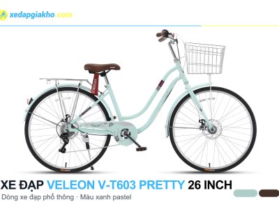 Xe Đạp Nữ Veleon V-T603 Pretty 26 Inch 5 Xe đạp nữ Veleon V-T603 Pretty 26 inch xanh pastel