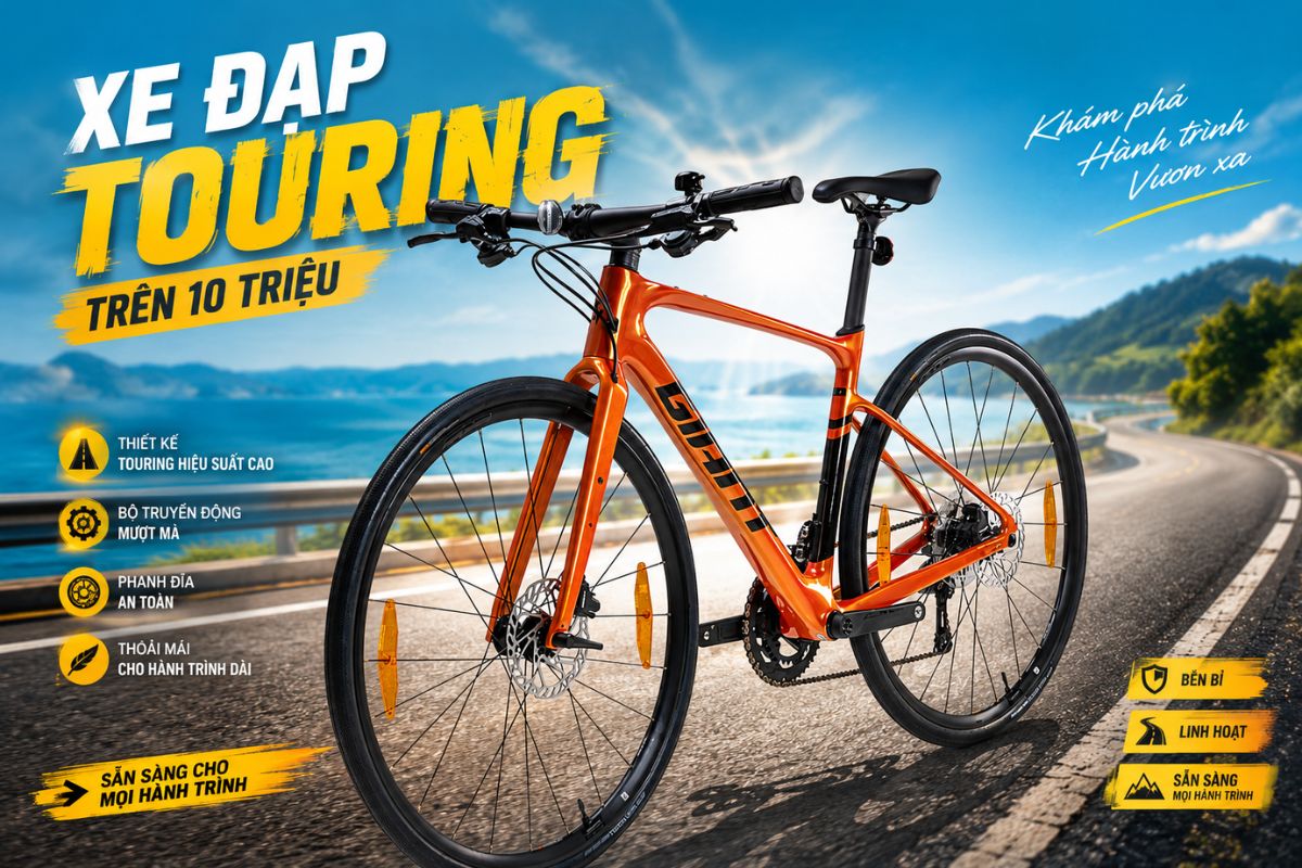 Xe đạp touring trên 10 triệu cho hiệu suất cao