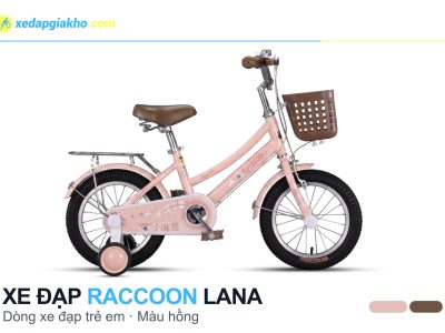 Xe Đạp Trẻ Em Raccoon Lana 16 Inch 5 Xe đạp trẻ em Raccoon Lana màu hồng
