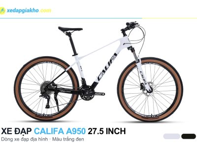Xe đạp địa hình MTB Califa A950 27.5 inch màu trắng đen