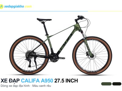 Xe đạp địa hình MTB Califa A950 27.5 inch màu xanh rêu