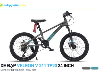 Xe đạp địa hình MTB Veleon V-211 TP20 24 inch màu xám