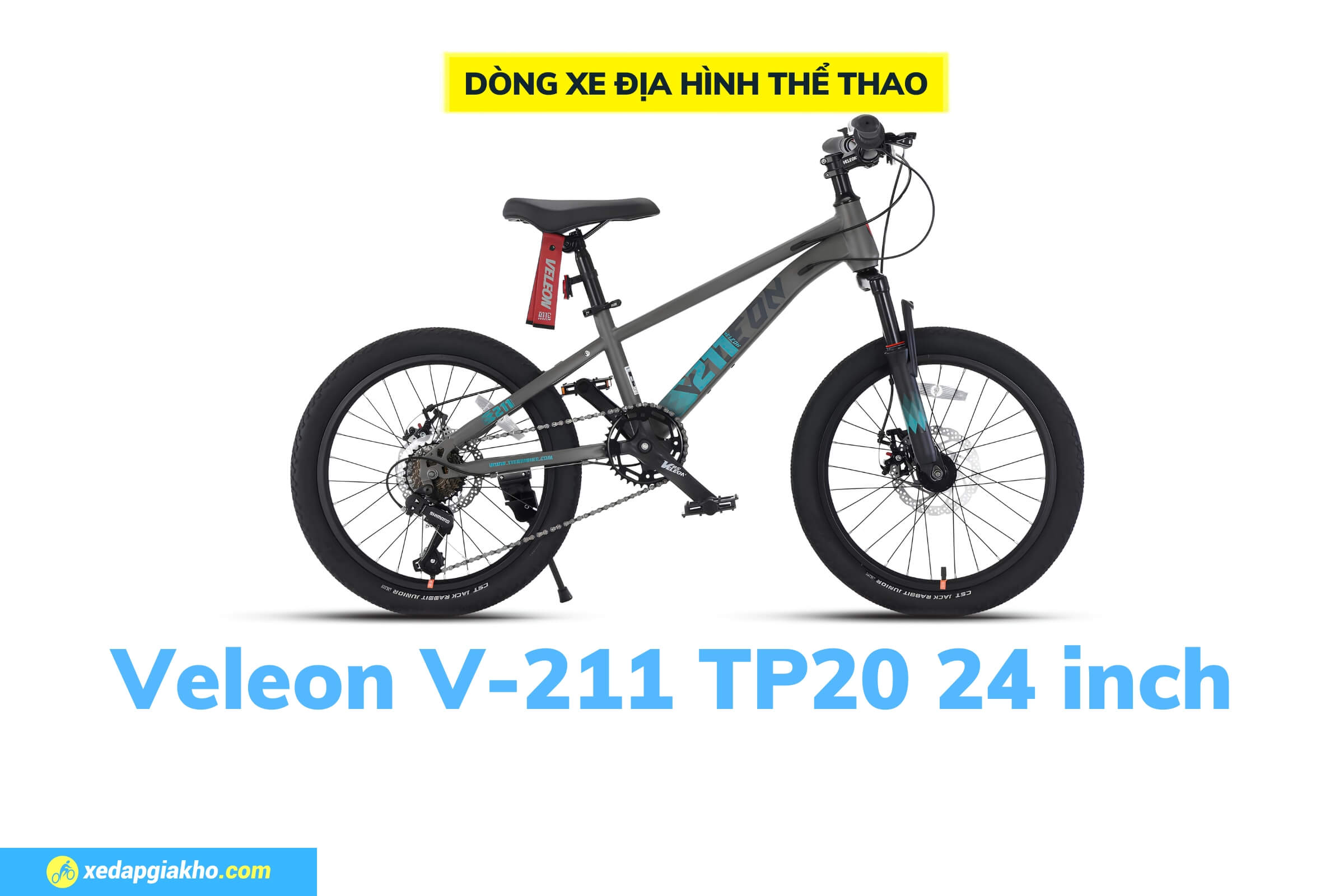Xe Đạp Địa Hình MTB Veleon V-211 TP20 24 Inch 10 Xe đạp địa hình trẻ em Veleon V-211 TP20 24 inch phù hợp người cao từ 1m40
