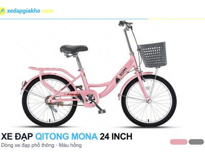 Xe Đạp Phổ Thông Qitong Mona 24 Inch 6 Xe đạp phổ thông Qitong Mona 24 inch màu hồng