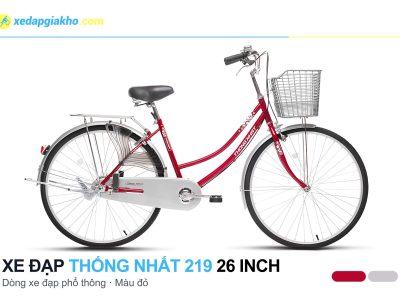 Xe Đạp Phổ Thông Thống Nhất 219 26 Inch 5 Xe đạp phổ thông Thống Nhất 219 26 inch màu đỏ