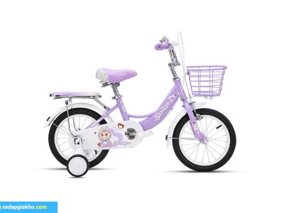 Xe Đạp Trẻ Em Bé Gái Shukyo S002 LBB 6 Xe đạp trẻ em Shukyo S002 LBB màu tím