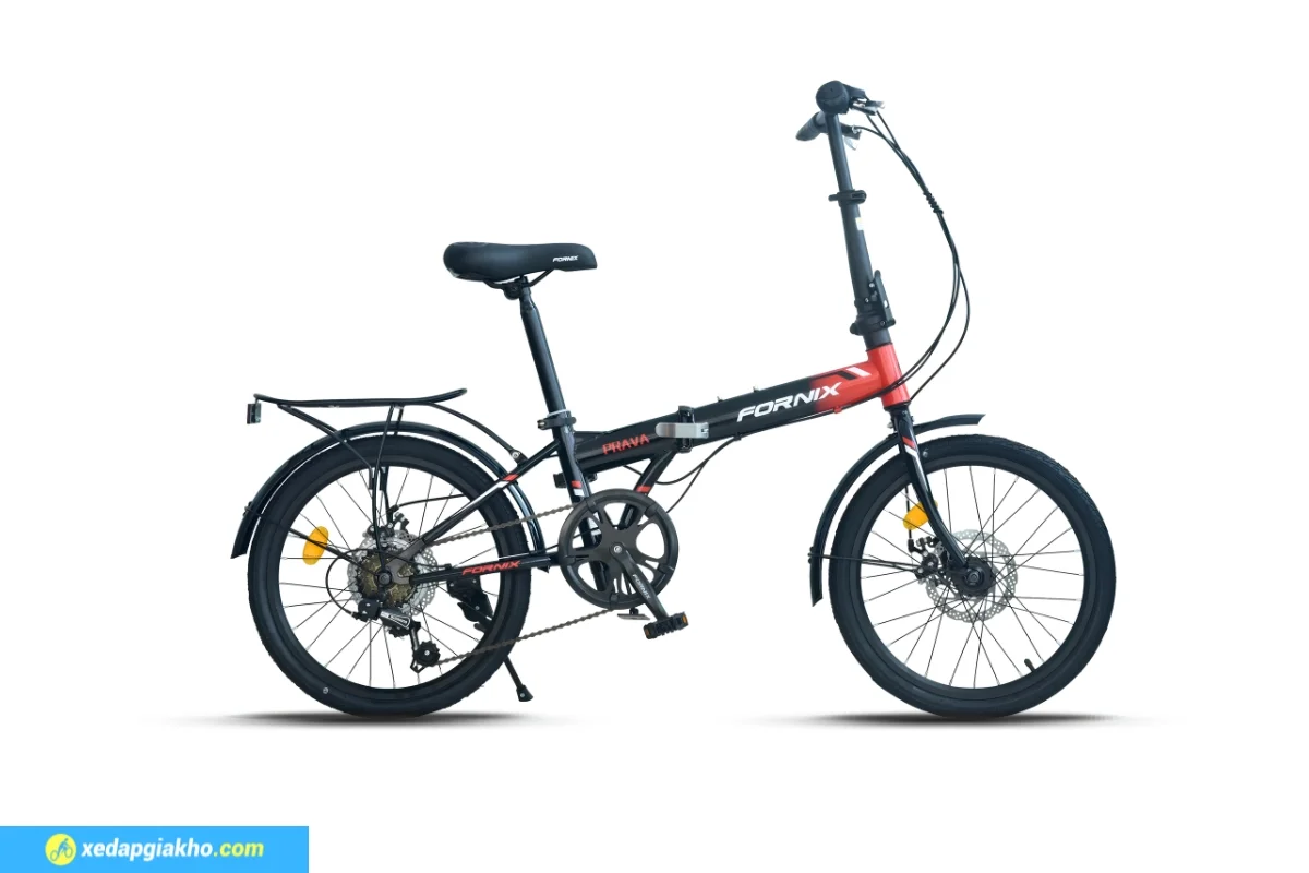 Xe Đạp Gấp Fornix Prava 20 Inch Phiên Bản Mới 2 Xe đạp gấp Fornix Prava 20 inch màu đen đỏ
