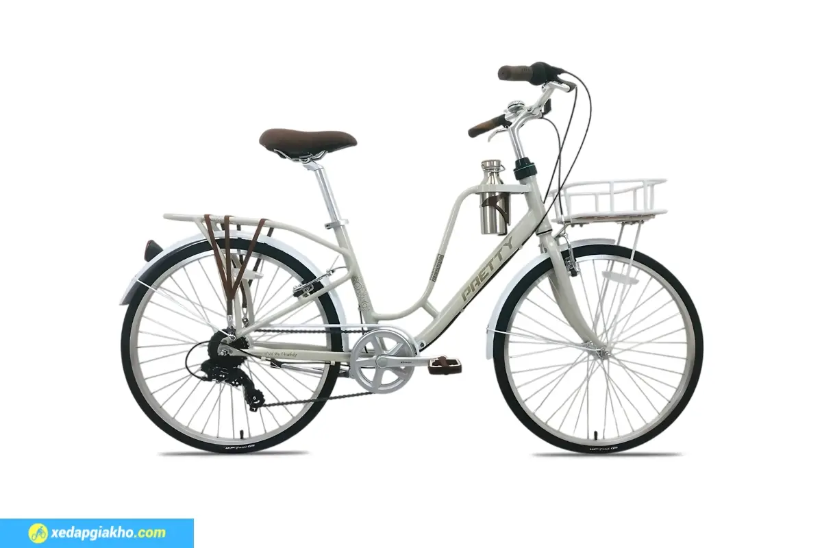 Xe Đạp Nữ Pretty Latte V 26 Inch màu kem