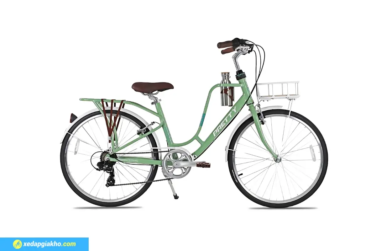 Xe Đạp Nữ Pretty Latte V 26 Inch màu xanh lá