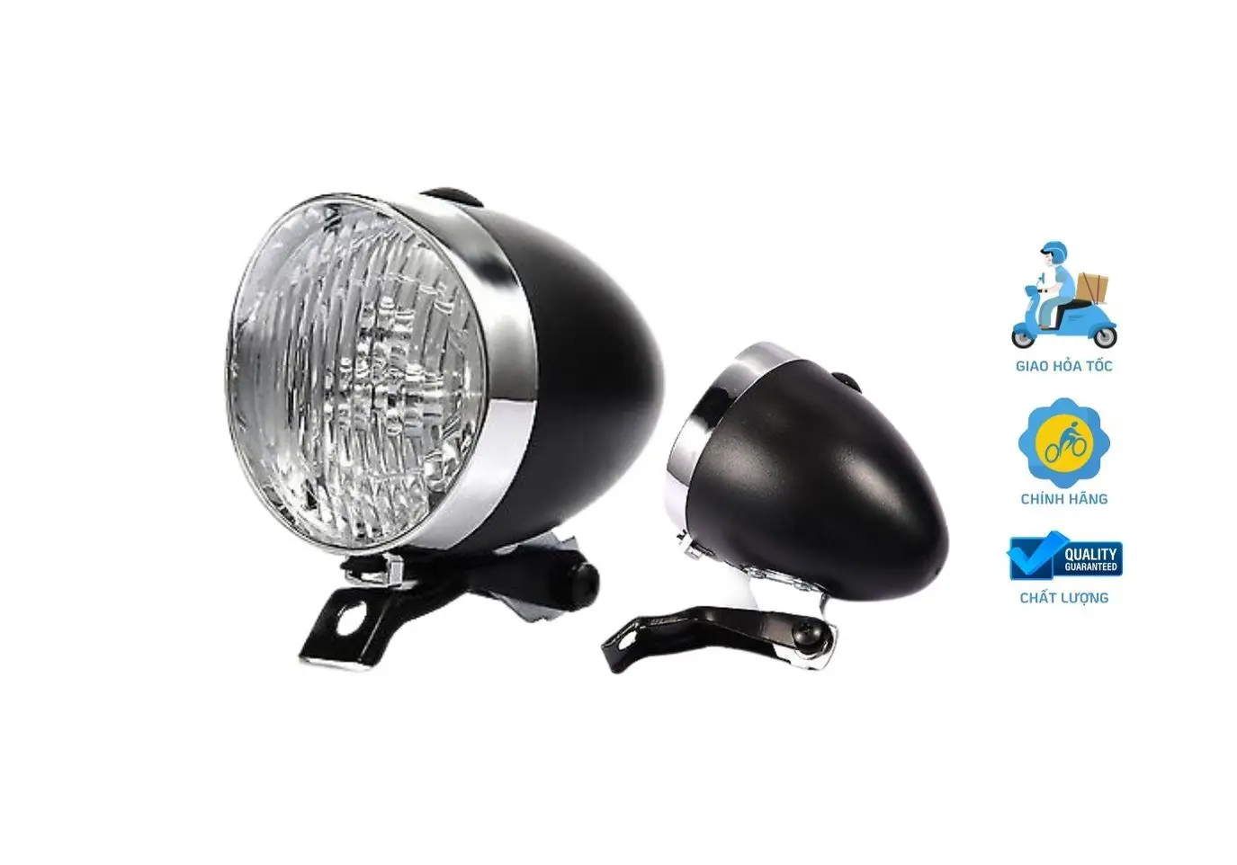 Đèn trước xe đạp mang lại ánh sáng rõ ràng và giúp người đi xe dễ dàng quan sát