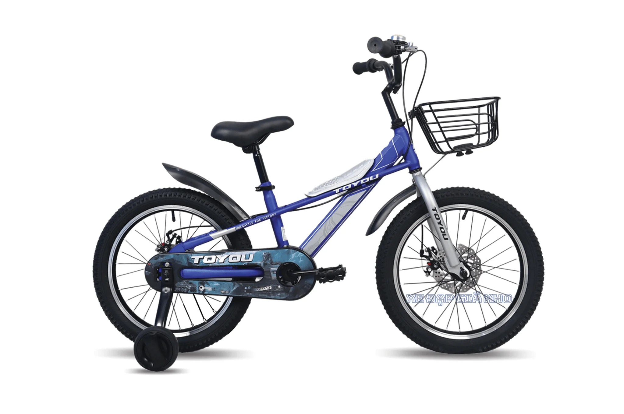 Xe Đạp Trẻ Em ToYou 18TY-34 18 Inch Thắng Đĩa 2 Xe-Dap-Tre-Em-ToYou-18TY-34-18-Inch-Thang-Dia-trang-xanh