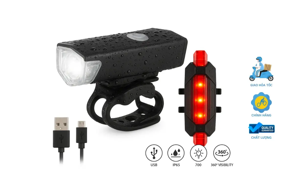 Bộ Đèn Xe Sạc Trước Sau