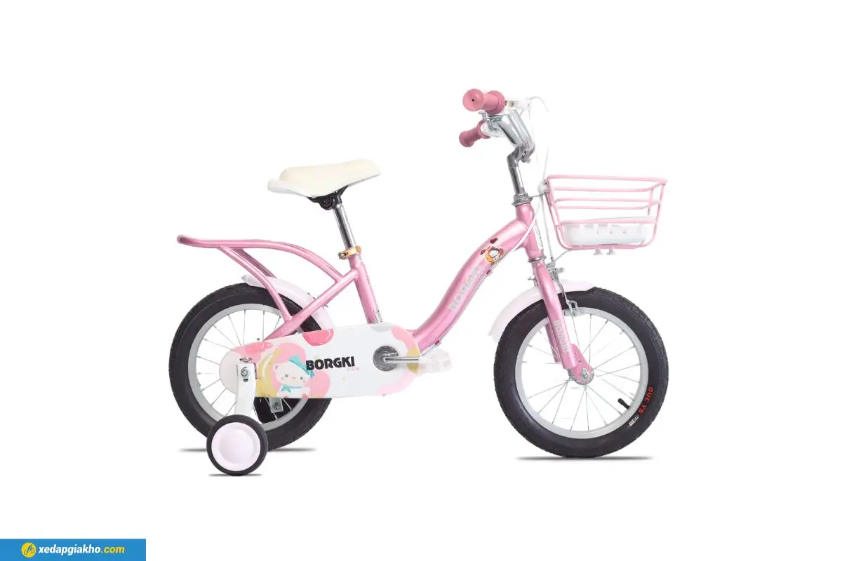 Xe Đạp Trẻ Em Borgki 225 12 Inch Hồng