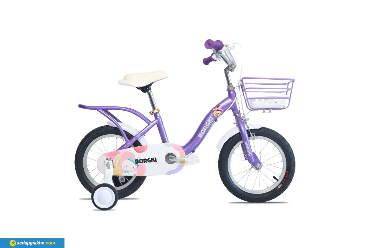 Xe Đạp Trẻ Em Borgki 225 12 Inch Tím
