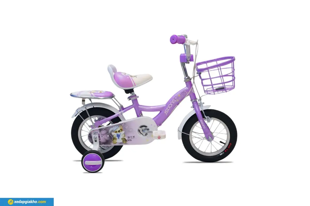 xe đạp cho bé gái Jsxiong tím