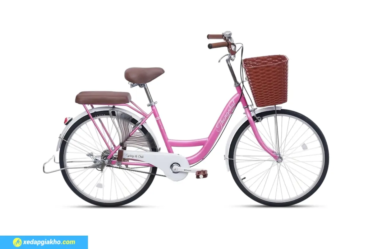 Xe đạp Thống Nhất New 24 màu hồng