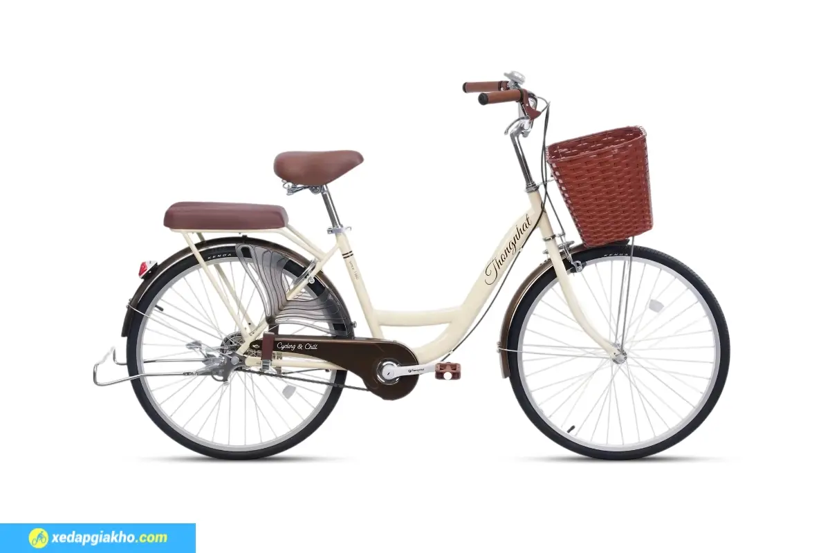 Xe đạp Thống Nhất New 24 màu kem